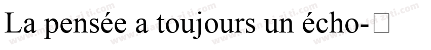 La pensée a toujours un écho字体转换